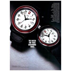 1993 Swiss Army Original Watch Vintage Print Ad 90s Fashion Wall Art